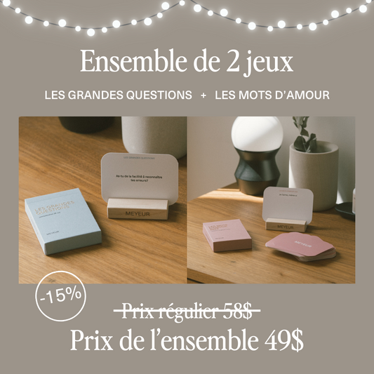Ensemble LES GRANDES QUESTIONS + LES MOTS D'AMOUR